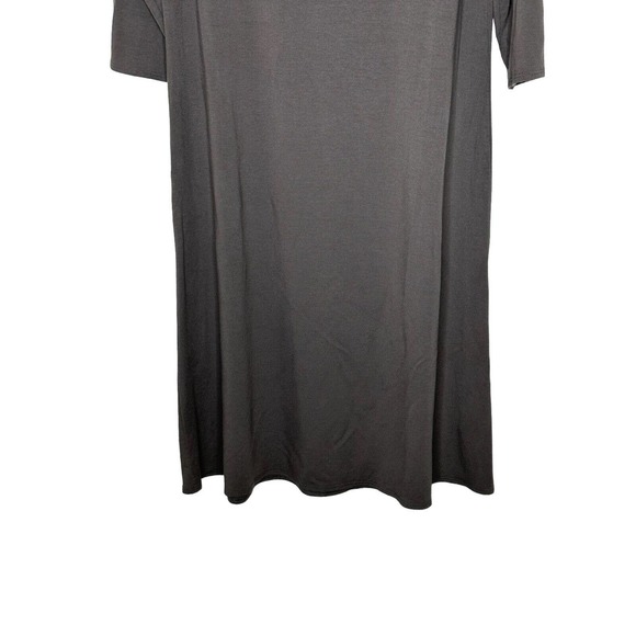 Eileen Fisher 3/4 Sleeve Knit Dress Size Small A Line Stretch Career Wear Gray - Picture 7 of 9